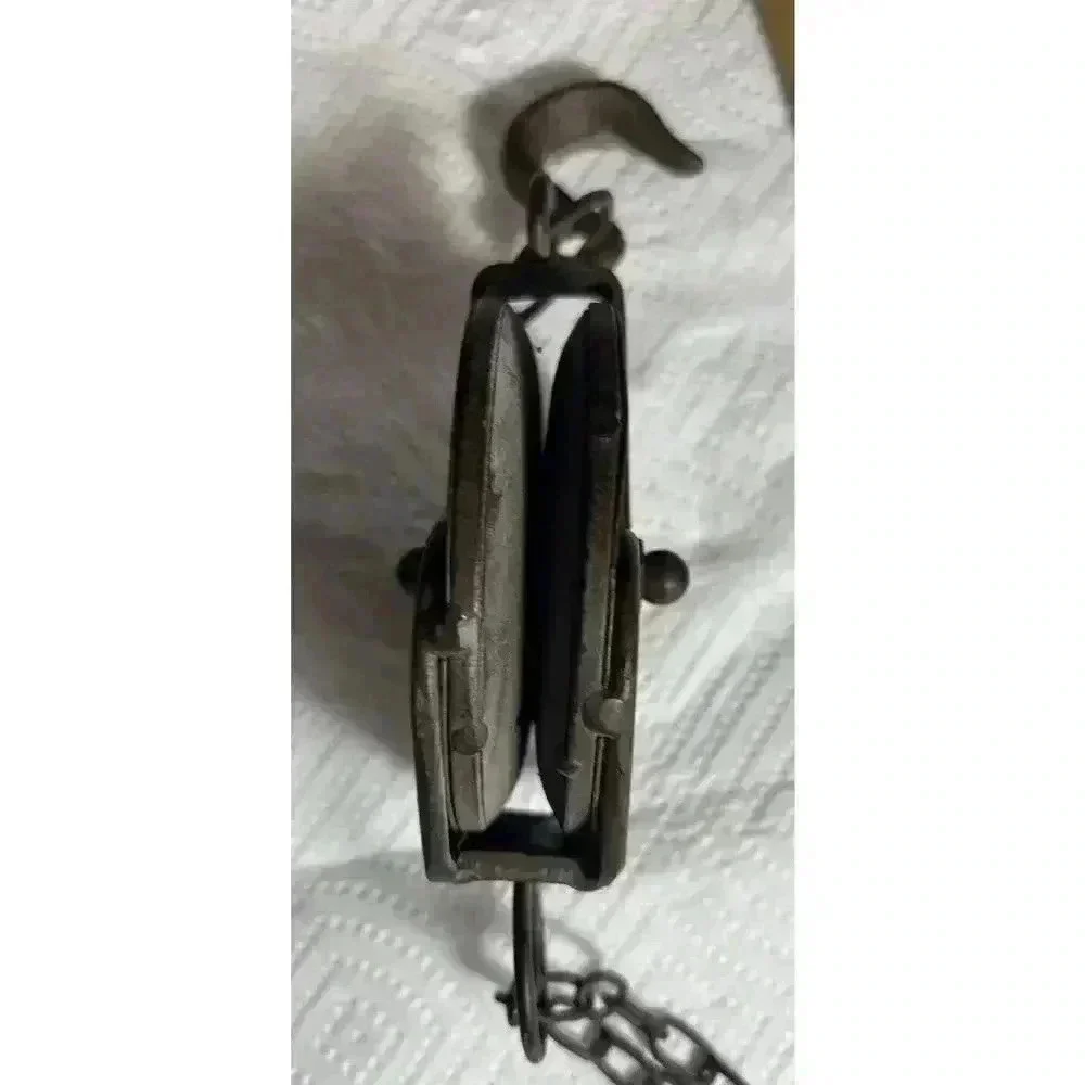 Metal pulley with hook Farmhouse Decor New